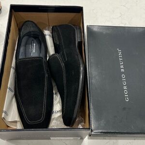 Giorgio Brutini Black Suede Loafers – Size 11M – New in Box